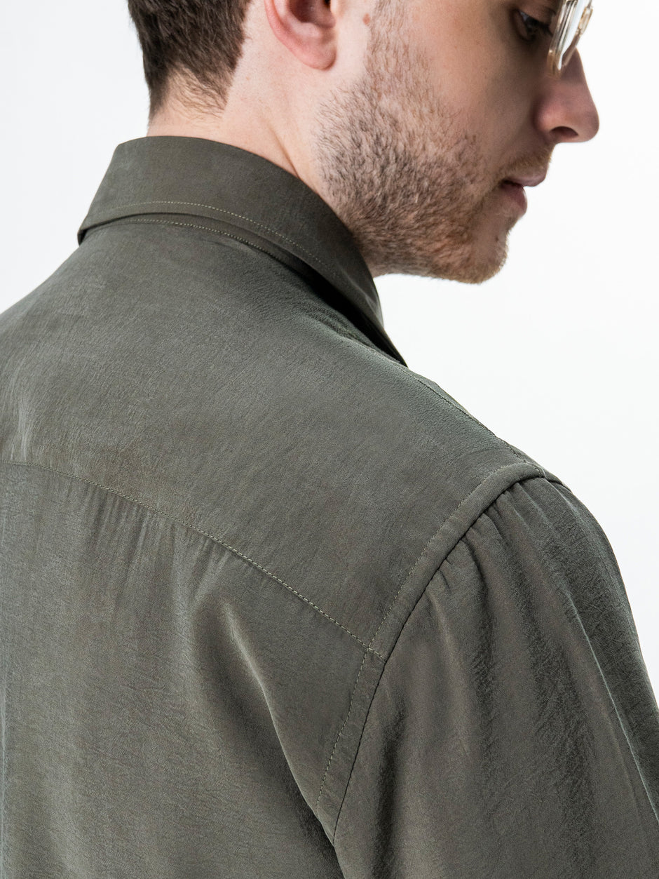 Camasa Barbati Verde Comfort Fit Tesatura Modal BMan0100 (8)