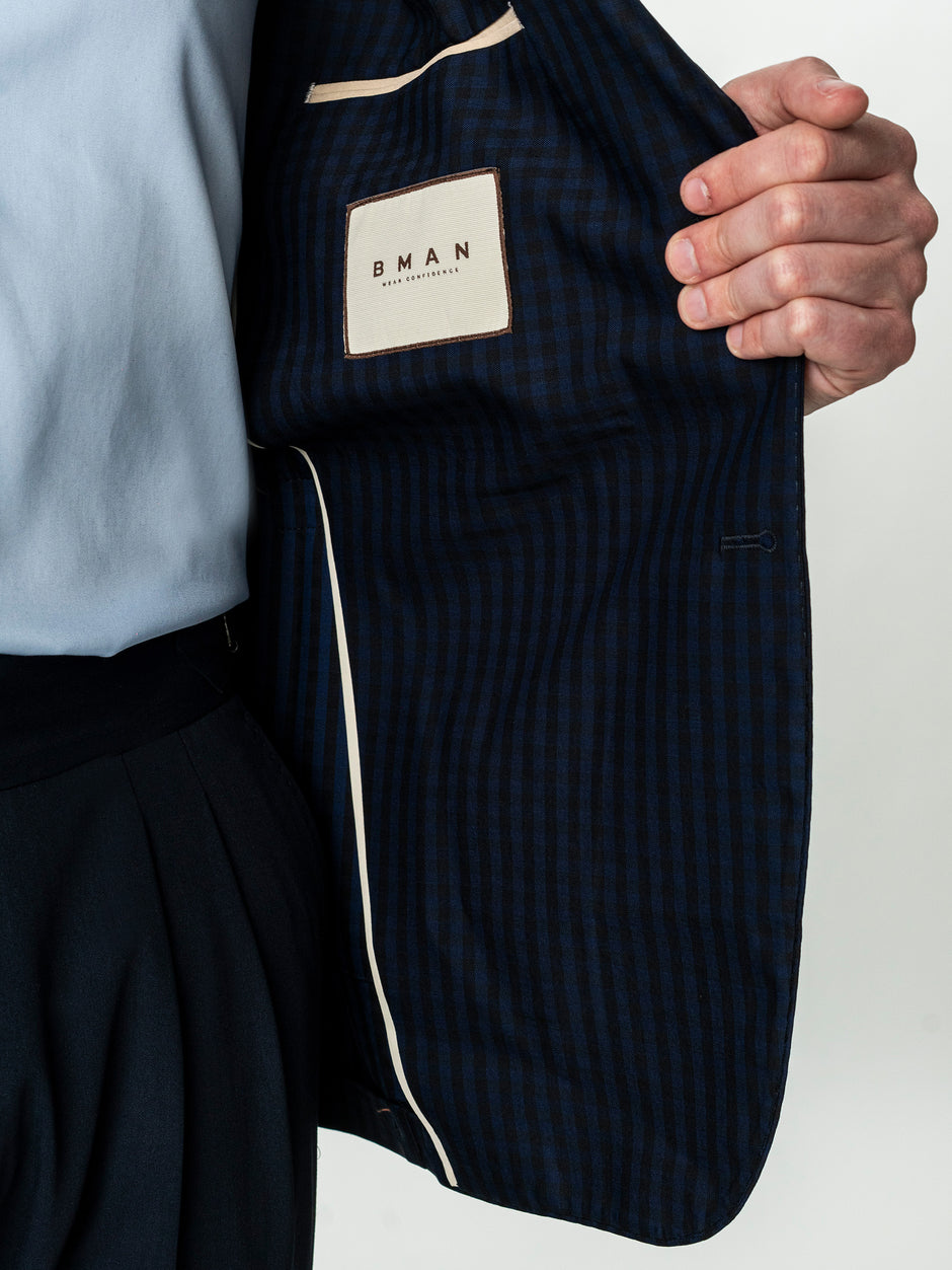 Sacou Office Barbati Bleumarin Inchis 100% Lana BMan0045 (7)