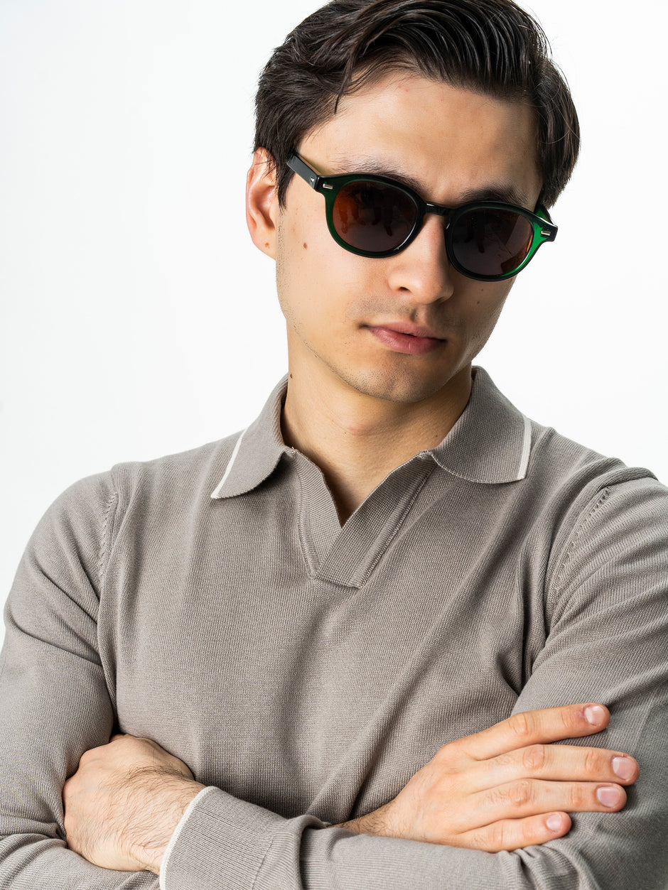 Pulover Polo Barbati Bej Din Bumbac Natural BMan0031 (3)