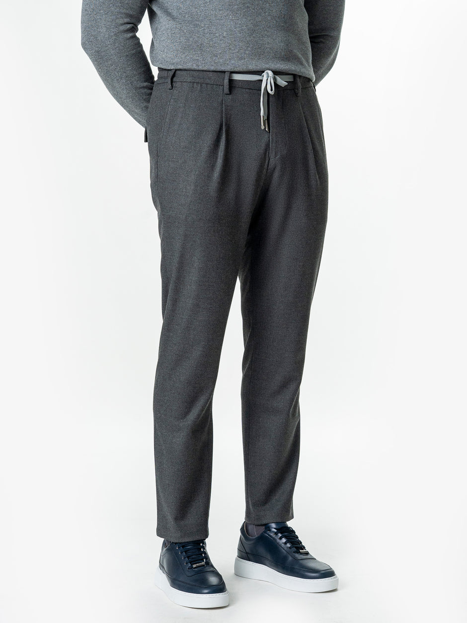 Pantaloni Barbati Casual Gri Din Lana BMan0101 (4)