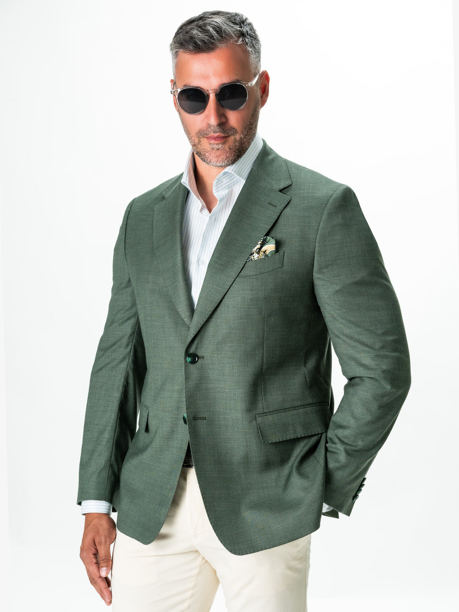 Sacou Barbati Verde De Vara Smart Casual BMan0002 (5)