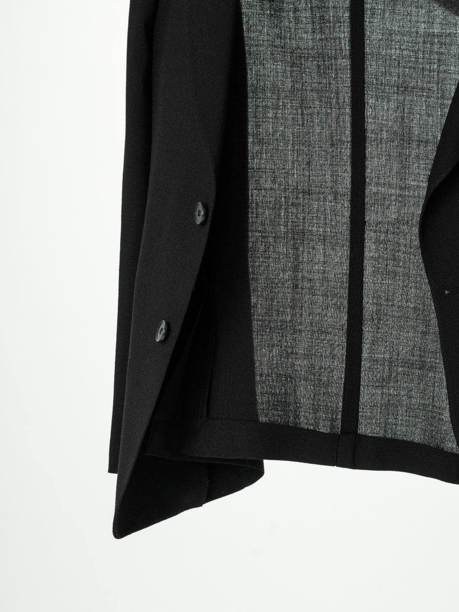 Costum Negru Barbati Oxford 100% Lana Vitale Barberis Super 110's BMan0054 (5)