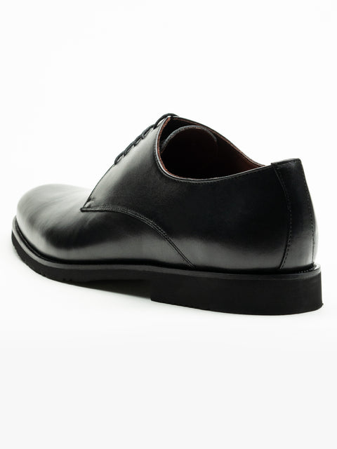 Pantofi Barbati Eleganti Derby Negru Mat 100% Piele Naturala BMan0333 (8)