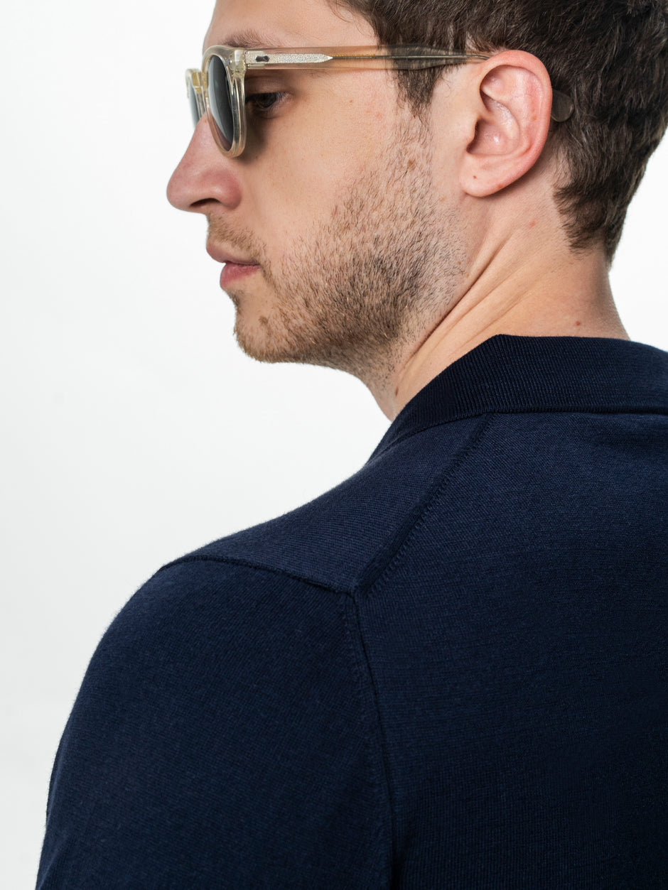 Tricou Barbati Polo Bleumarin 100% Bumbac BMan0107 (7)