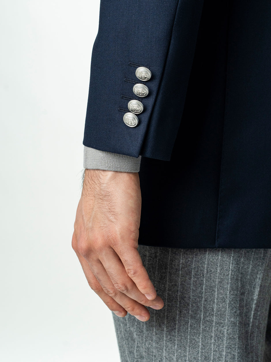 Sacou Barbati Bleumarin La Doua Randuri 100% Lana Vitale Barberis BMan0060 (5)