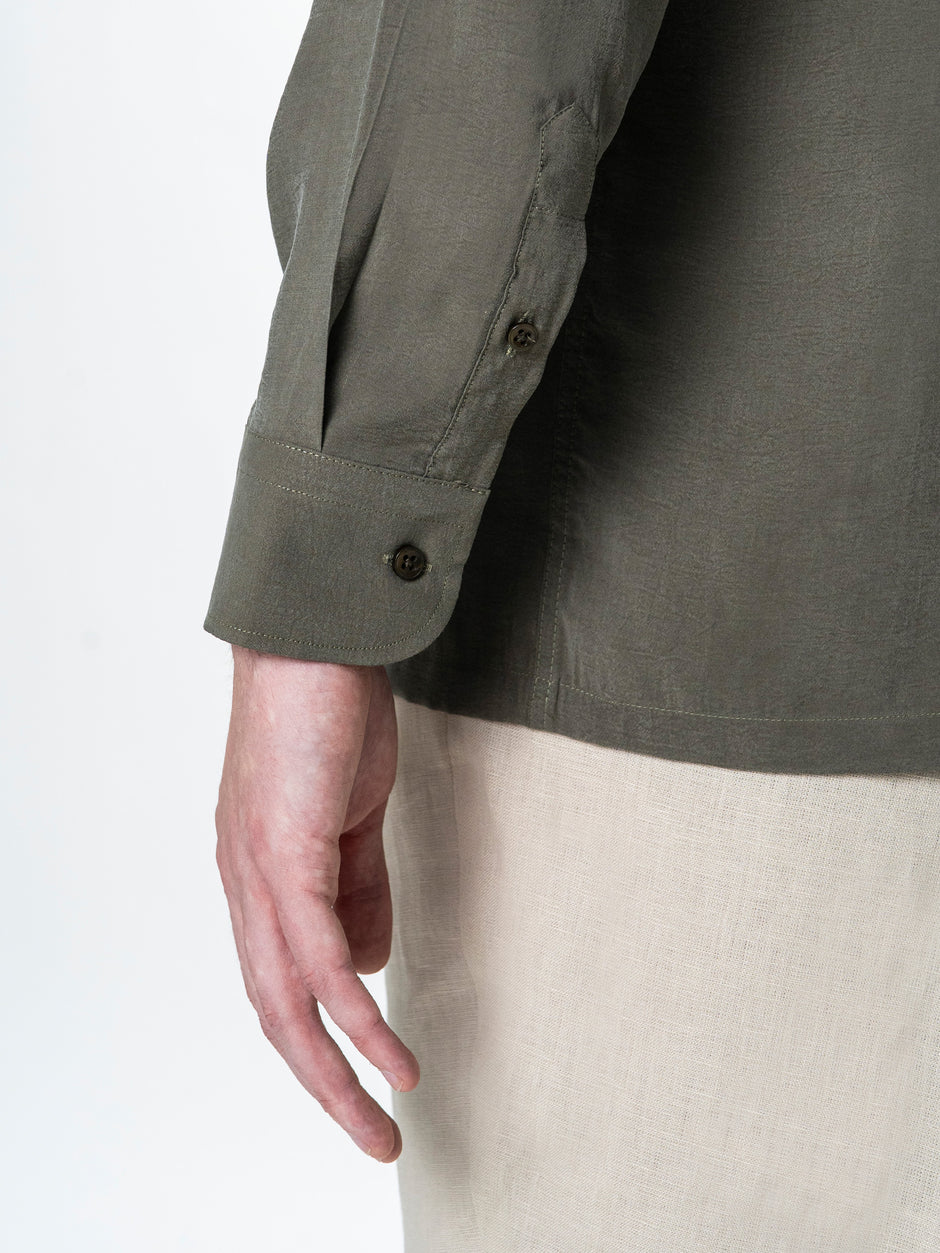 Camasa Barbati Verde Comfort Fit Tesatura Modal BMan0100 (9)