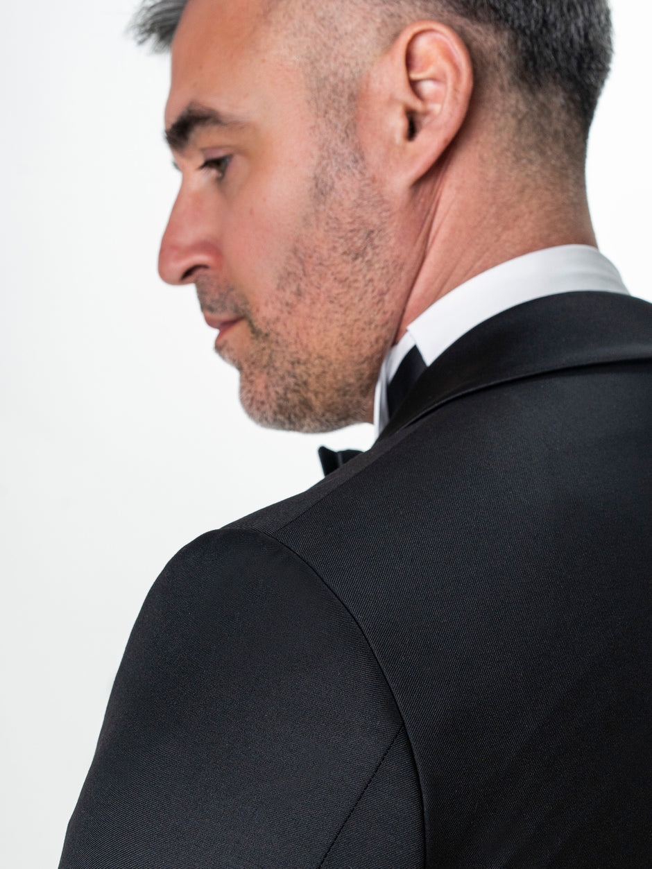 Costum Mire Barbati Smoking Negru Lana Sarto BMan0024 (12)