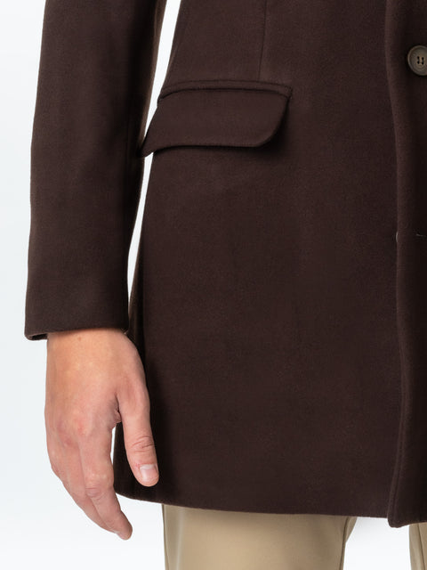 Palton Office & Smart Casual Barbati Maro Chocolate Sezon Toamna & Iarna  BMan115 (4)