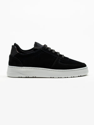 Pantofi Barbati Casual Negri Din Piele Intoarsa BMan0359