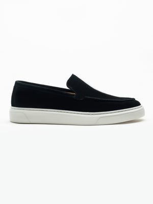 Mocasini Smart Casual Barbati Negri Din Piele Intoarsa BMan223