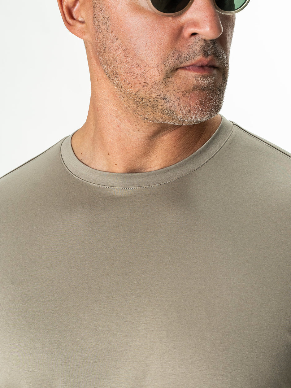 Tricou Barbati Grej 100% Bumbac Egiptean Dublu Mercerizat BMan278 (4)
