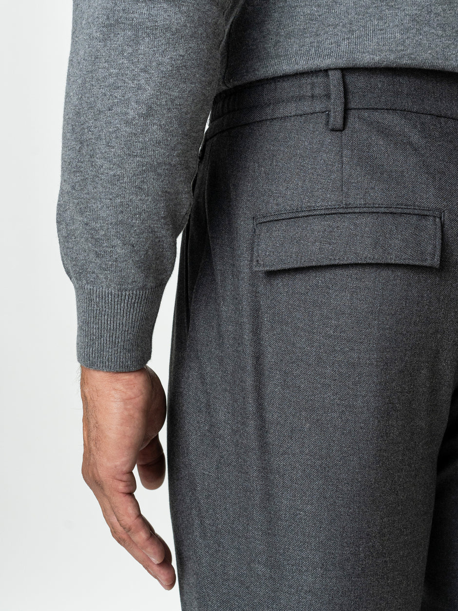 Pantaloni Barbati Casual Gri Din Lana BMan0101 (6)