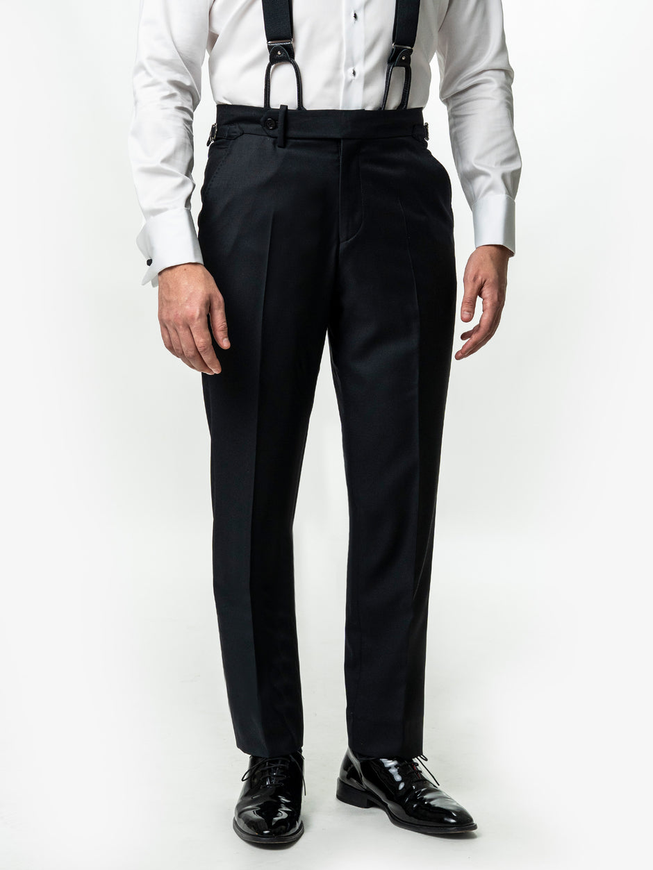 Costum Mire Smoking Alb Perla Lana Vitale Barberis BMan344 (10)