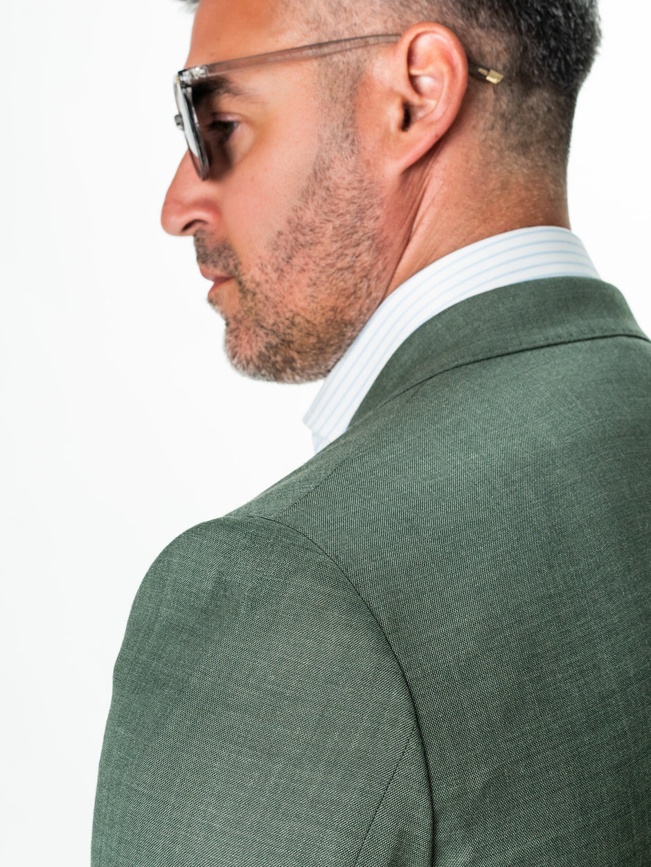Sacou Barbati Verde De Vara Smart Casual BMan0002 (7)
