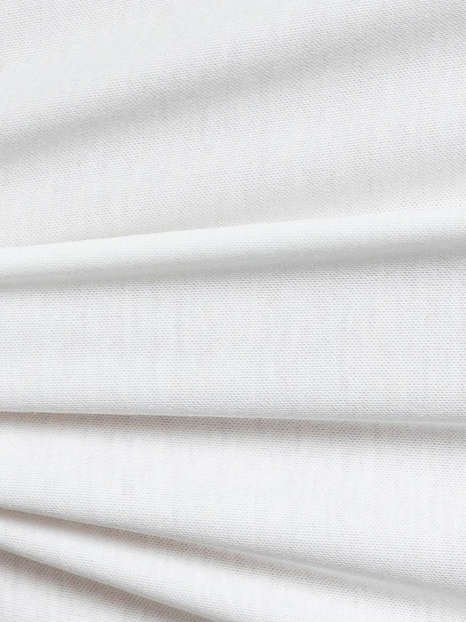 Tricou Barbati Polo Alb Guler Crem 100% Bumbac Egiptean BMan293 (8)