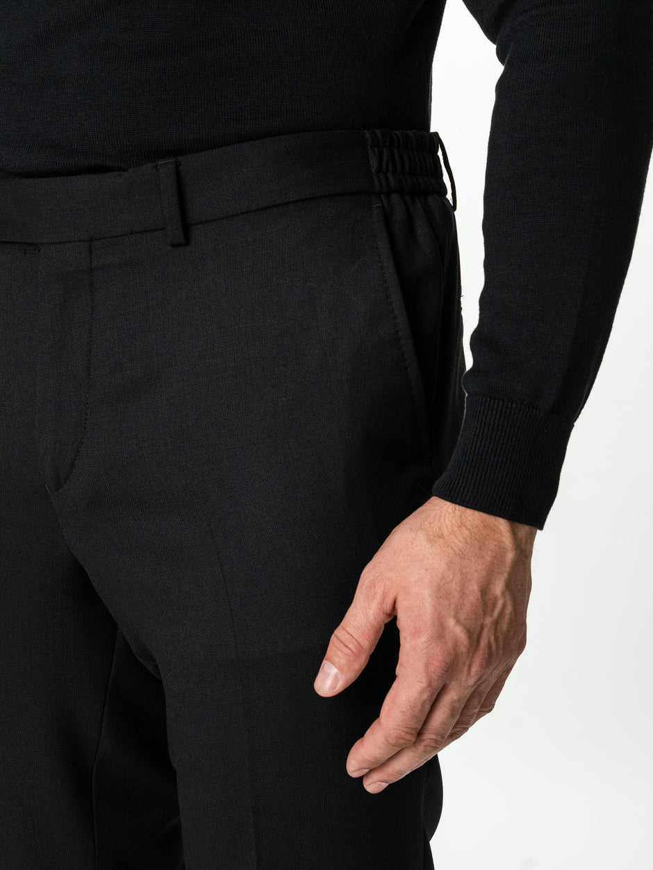 Costum Negru Barbati Oxford 100% Lana Vitale Barberis Super 110's BMan0054 (12)