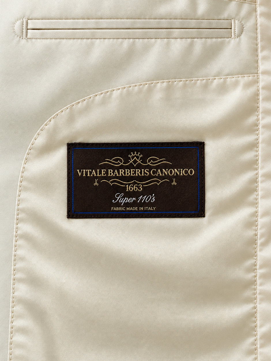 Costum de Mire Smoking Alb Ivory Lana VBC Super110's BMan341 (7)