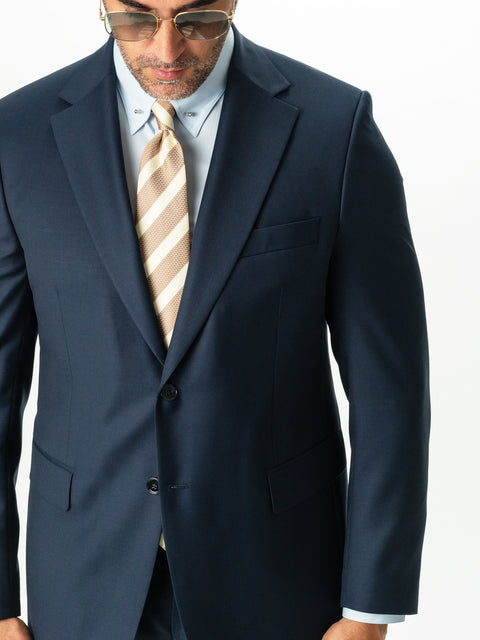 Costum Barbati Bleumarin 100% Lana Finitura Felice 100'S BMan0001 (3)