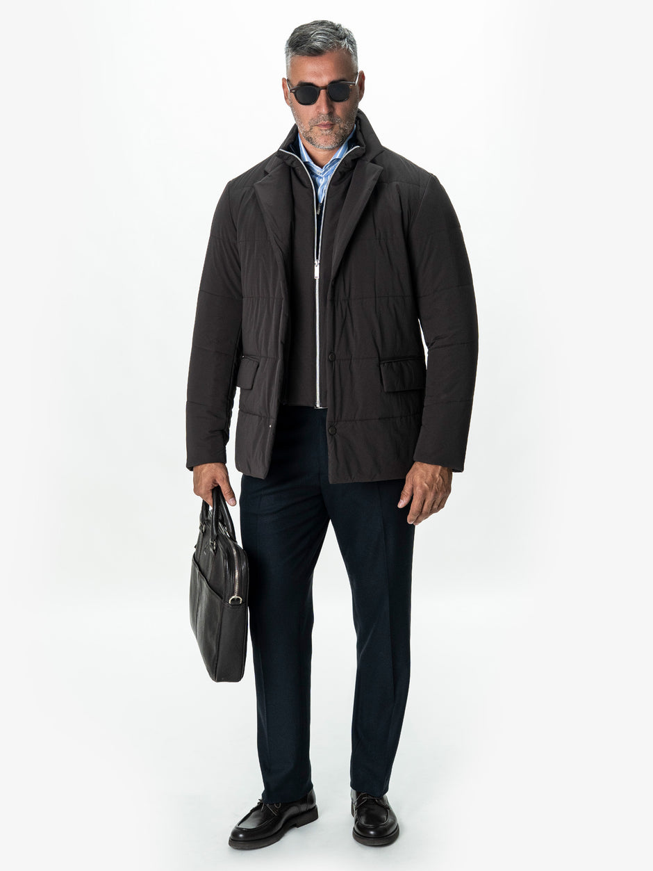 Pantaloni Eleganti Barbati Bleumarin din Lana BMan0112 (6)