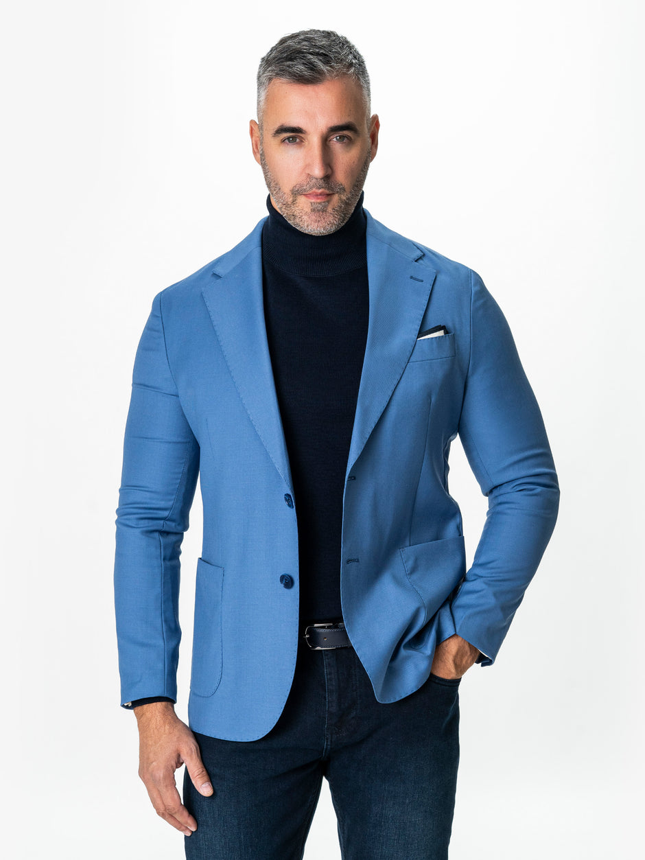 Sacou Barbati Bleu 100% Lana Vitale Barberis BMan0056 (1)