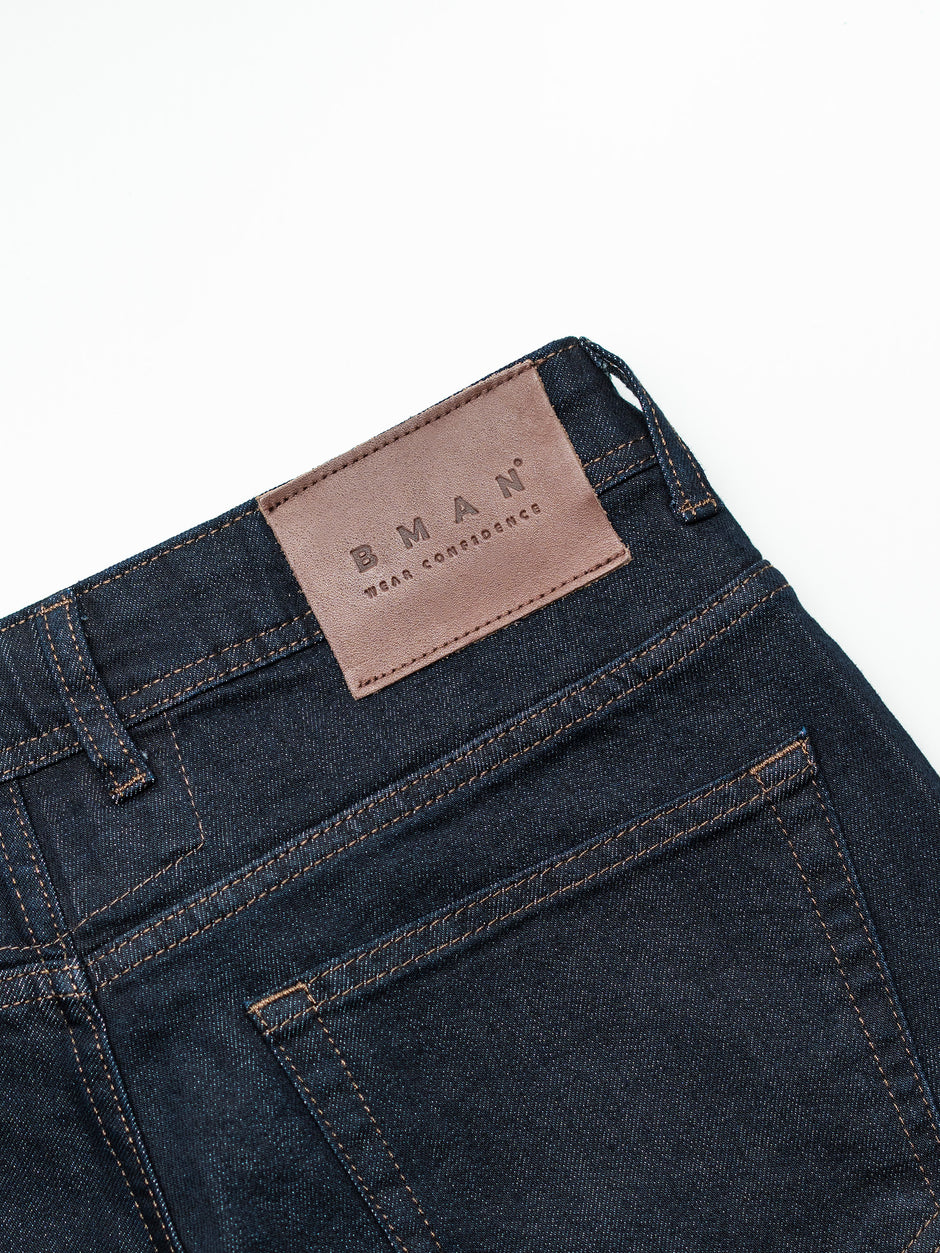 Blugi Barbati Albastru Inchis Comfort Fit Denim T400 BMan0003 (9)