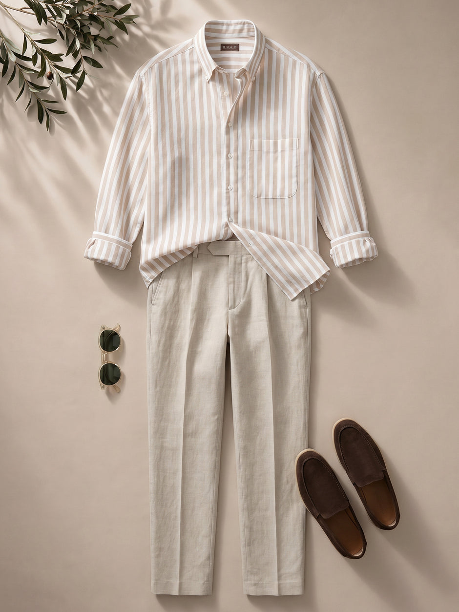 Tinuta Barbati Completa Casual de Vara Vanilla Bman1126 (1)