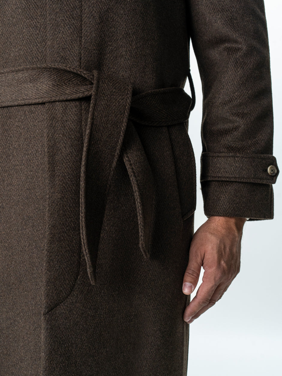 Palton Barbati Iarna Maro 100% Lana Twill BMan0006 (6)