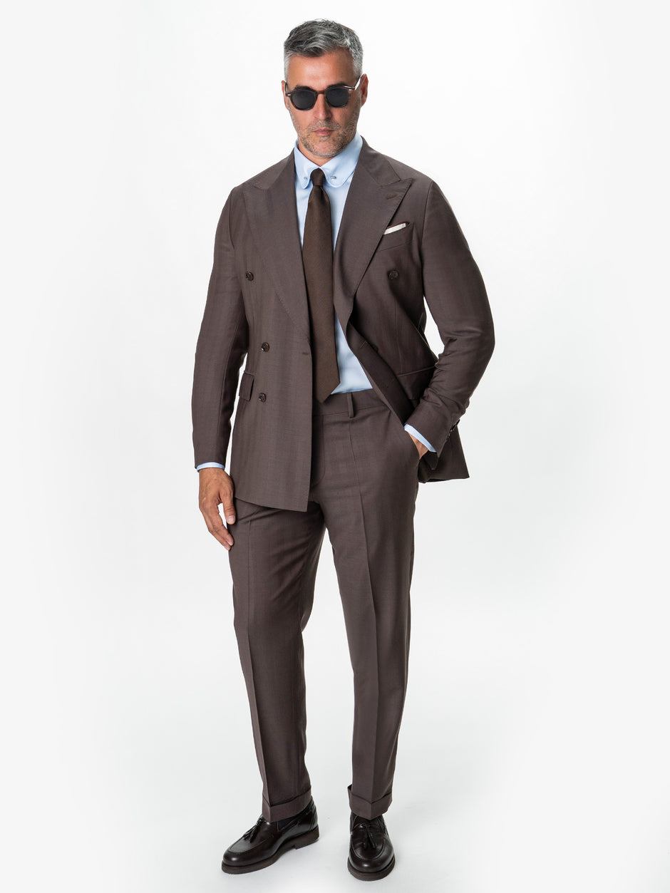 Costum Barbati Maro Double Breasted 100% Lana Loro Piana BMan0105 (1)