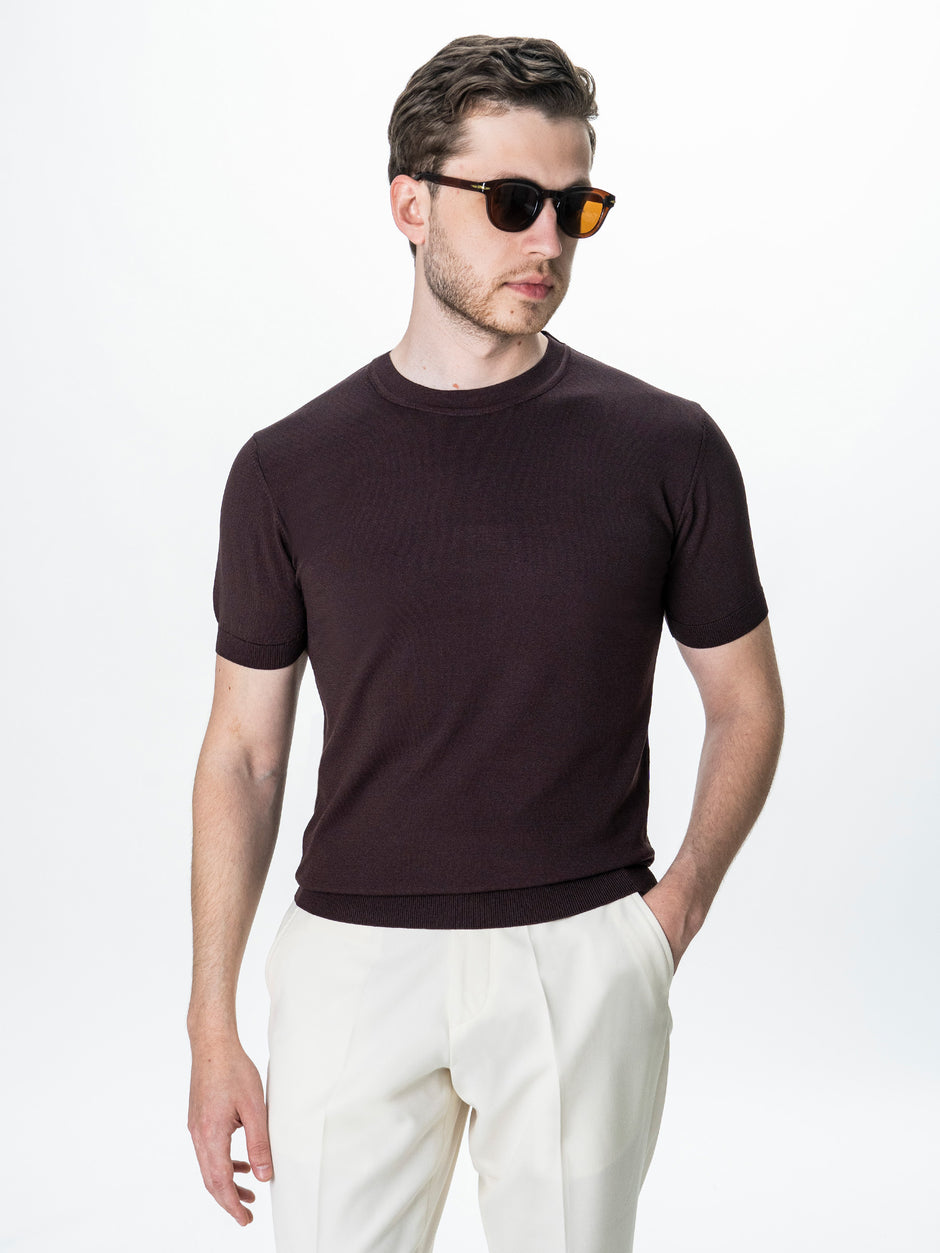 Tricou Barbati Rayon Maro Inchis BMan0102 (4)