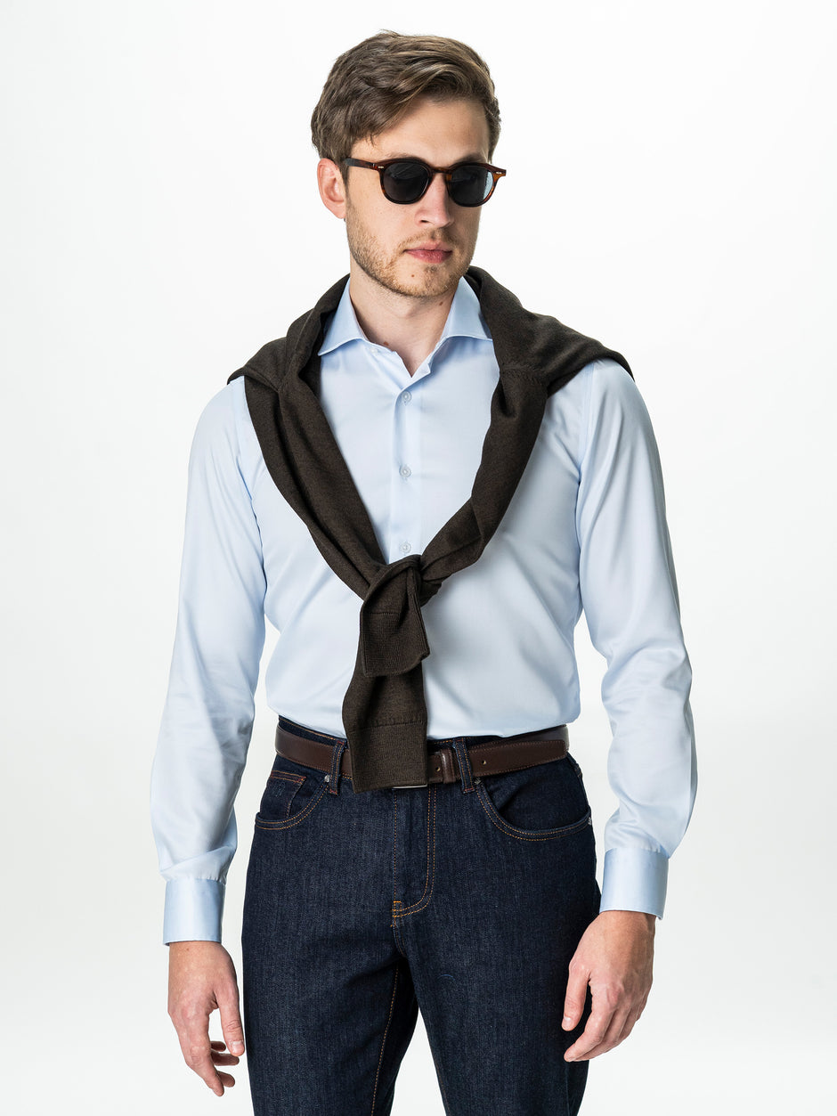 Camasa Bleu Barbati Premium Confort Fit Non Iron BMan0063 (4)