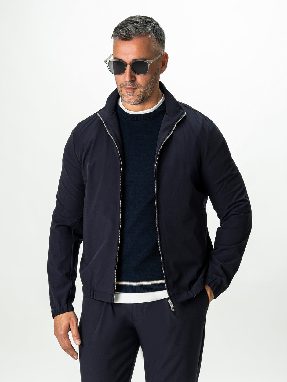 Jacheta Barbati Bleumarin Din Material Tehnic Elastic BMan0006 (1)