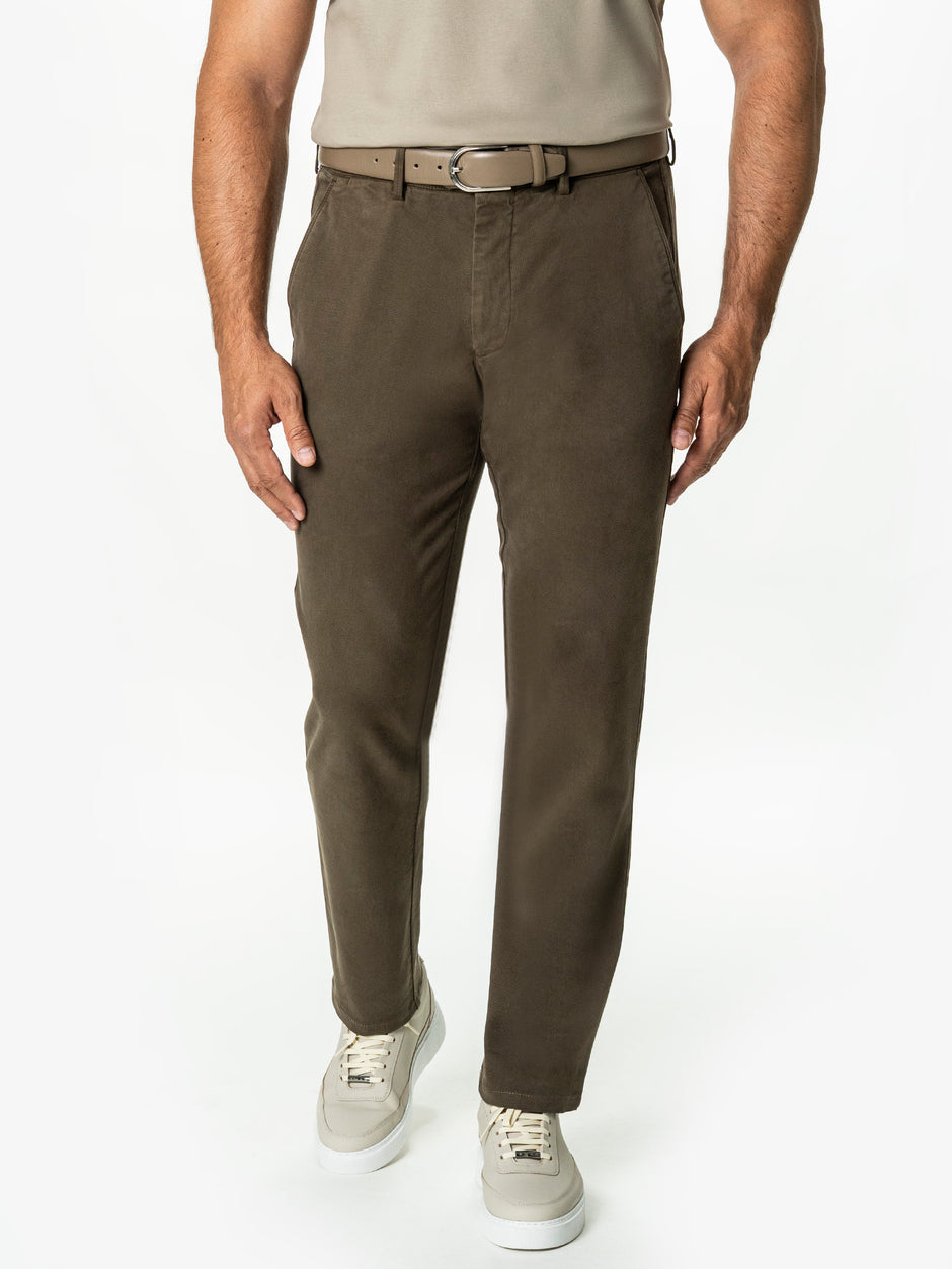 Pantaloni Chino Barbati Maro Bumbac Cu Tencel BMan0130 (1)