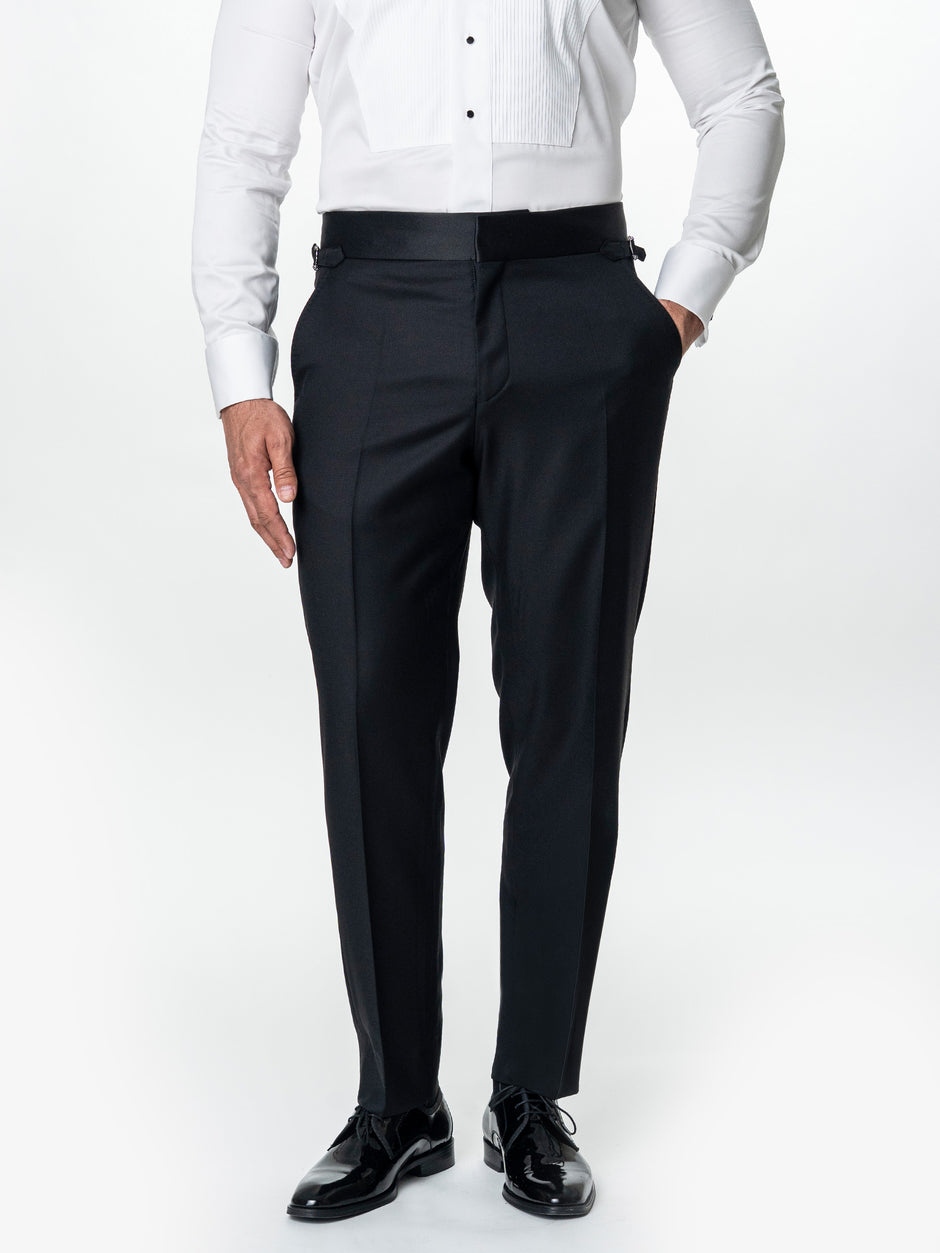 Costum Mire Barbati Smoking Negru Lana Sarto BMan0024 (7)