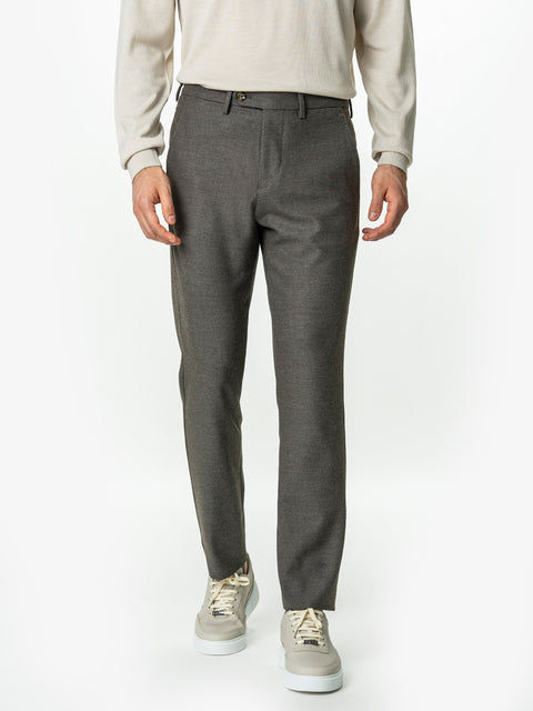 Pantaloni Bej Barbati Office Stretch Relax Fit BMan0001