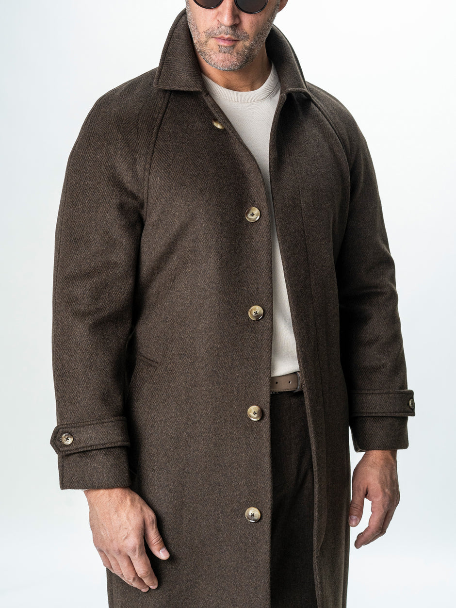 Palton Barbati Iarna Maro 100% Lana Twill BMan0006 (3)