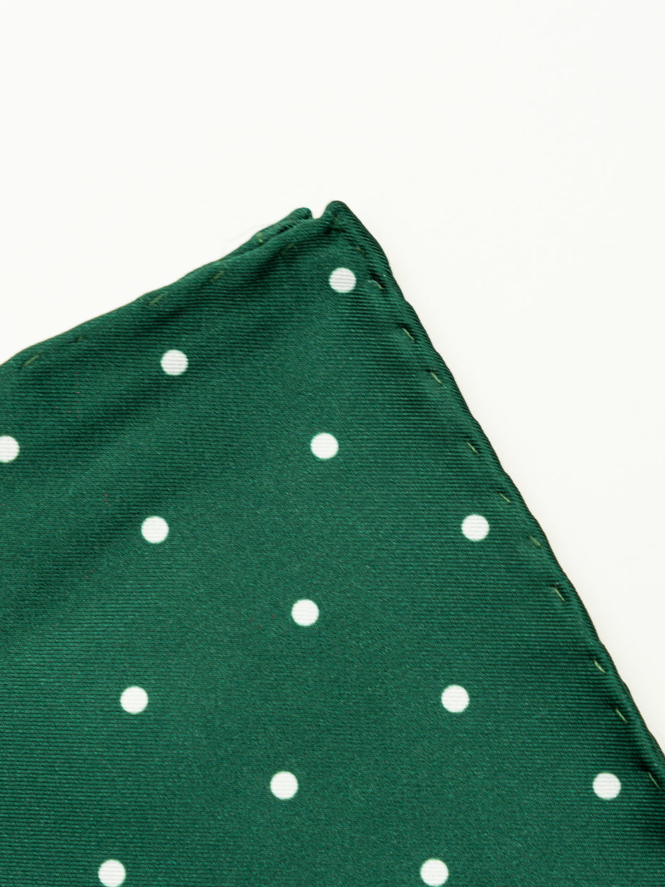Batista Eleganta Barbati Verde Cu Buline Albe BMan366 (2)