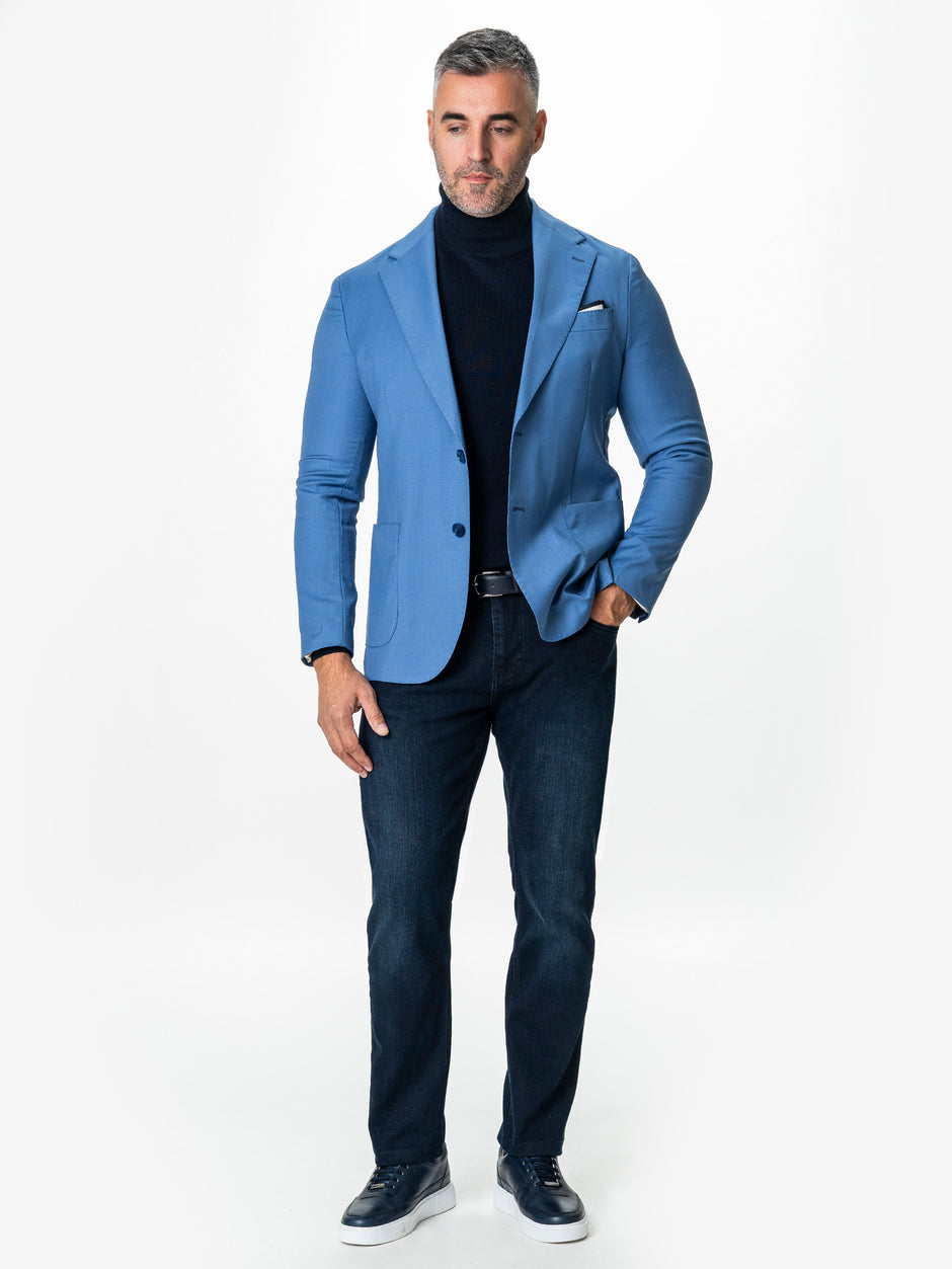 Sacou Barbati Bleu 100% Lana Vitale Barberis BMan0056 (2)