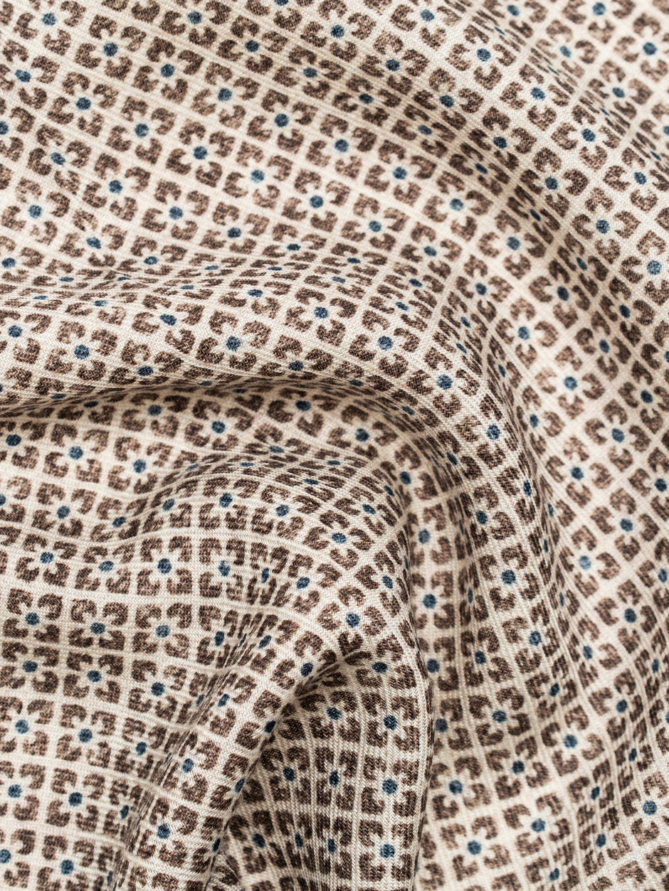 Batista Eleganta Barbati Bej cu Imprimeu BMan428 (3)