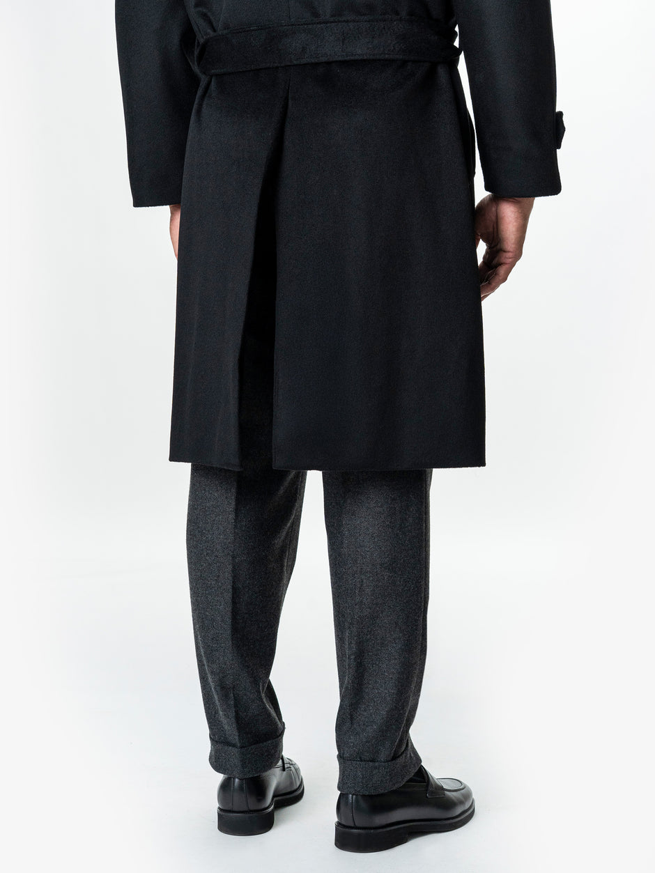 Palton Barbati Iarna Negru 100% Lana BMan0006 (7)