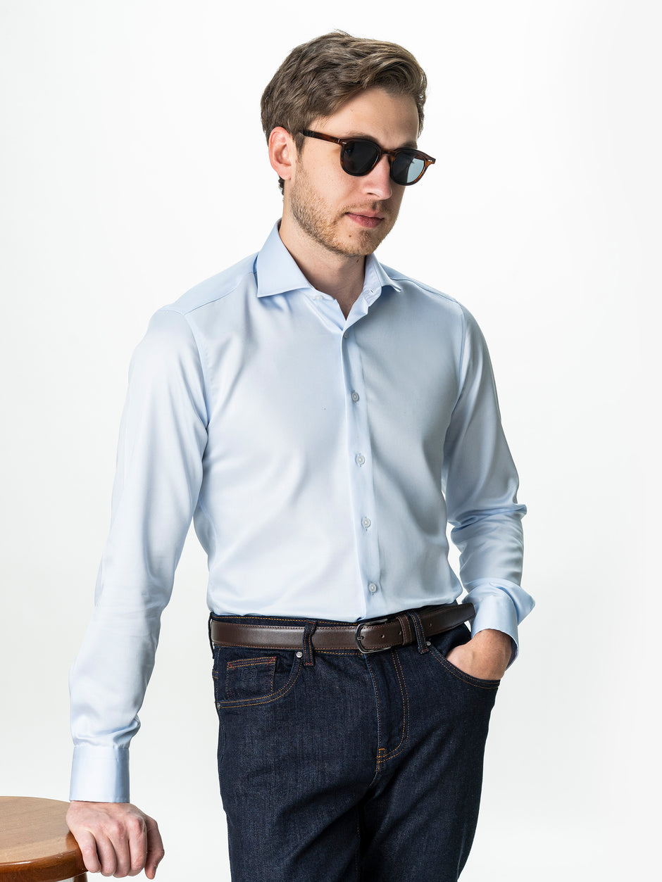 Camasa Bleu Barbati Premium Confort Fit Non Iron BMan0063 (1)