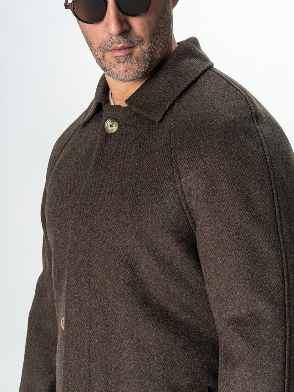 Palton Barbati Iarna Maro 100% Lana Twill BMan0006 (7)