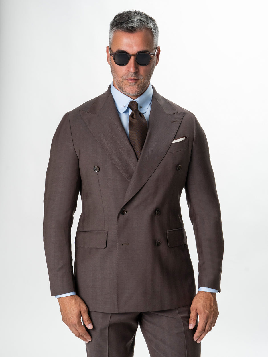 Costum Barbati Maro Double Breasted 100% Lana Loro Piana BMan0105 (2)