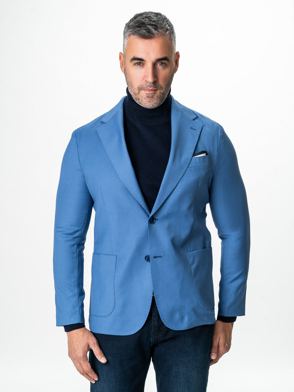 Sacou Barbati Bleu 100% Lana Vitale Barberis BMan0056 (4)