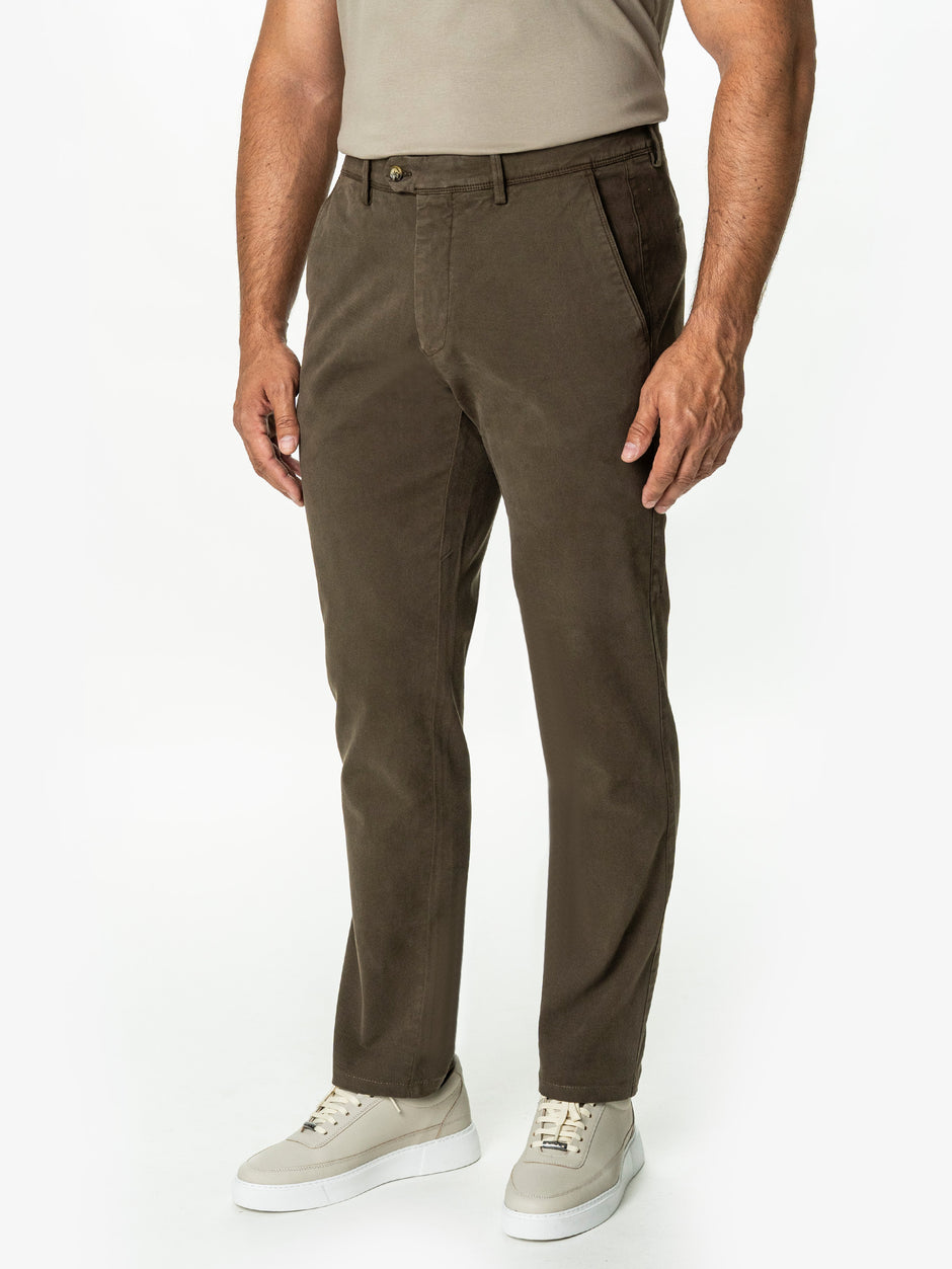 Pantaloni Chino Barbati Maro Bumbac Cu Tencel BMan0130 (4)