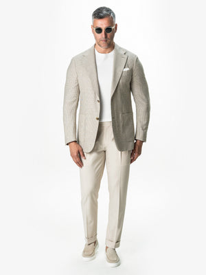 Pantaloni Cu Pense Gurkha Barbati Bej Stofa BMan703