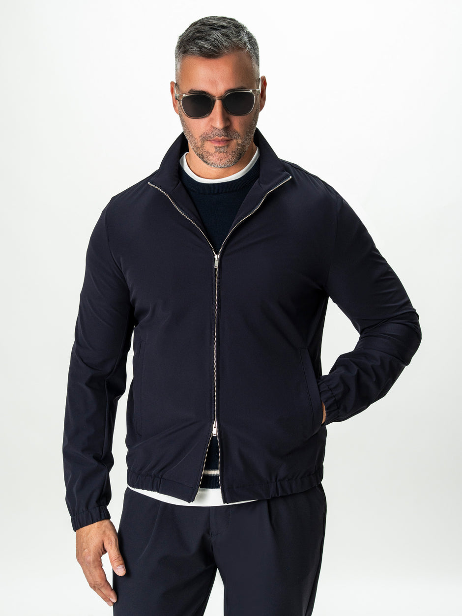 Jacheta Barbati Bleumarin Din Material Tehnic Elastic BMan0006 (4)