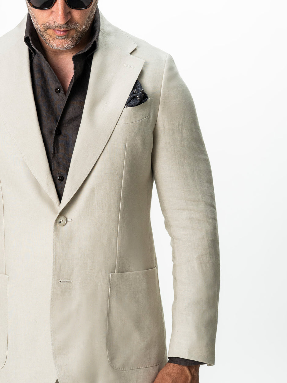 Tinuta Barbati Completa Smart Casual Lino Puro Bman1077 (8)