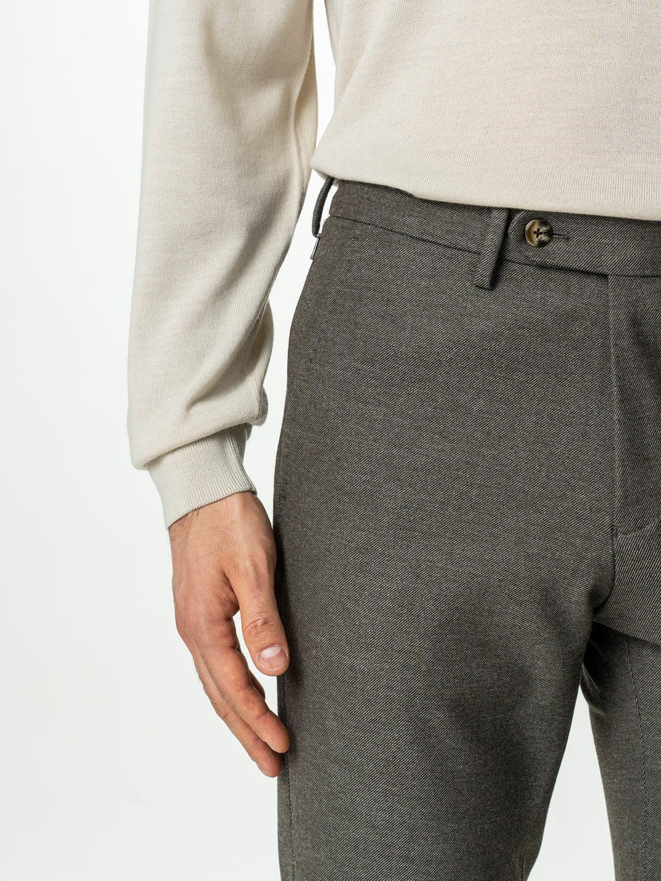 Pantaloni Bej Barbati Office Stretch Relax Fit BMan0001 (3)