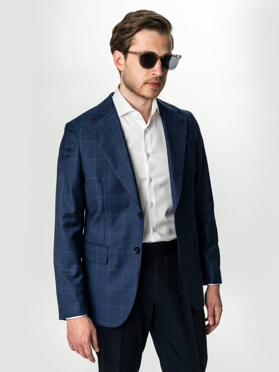Sacou Office Barbati Bleumarin 100% Lana BMan0045 (1)