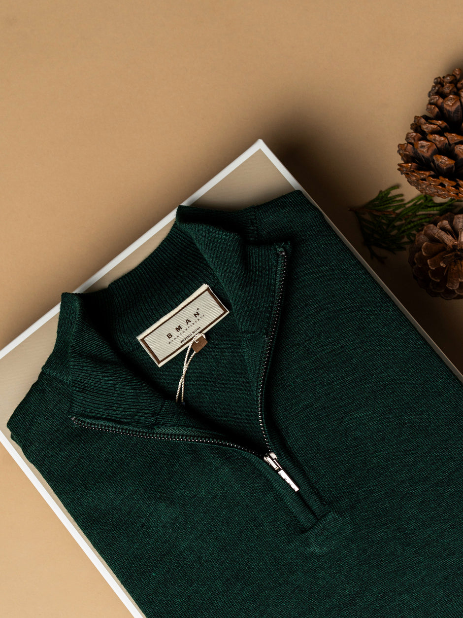 Pachet Cadou Barbati Pulover Cu Fermoar Si Camasa Bumbac Bman0012 (3)